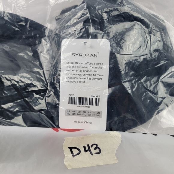 NWT Syrokan full coverage bounce control underwire sports bra Size 32D - Picture 8 of 8
